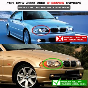 BMW 3 Series Headlights - SPYDER - Projector LED Halo - Black - `04-`06 BMW 3 Series Headlights - SPYDER - Projector LED Halo - Black - `04-`06