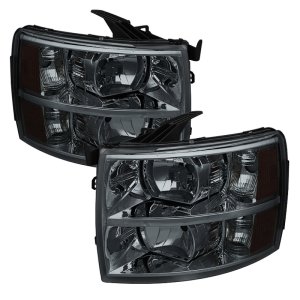 Chevrolet Silverado Headlights - Front - SPYDER - xTune Crystal - Smoked - `07-`13
