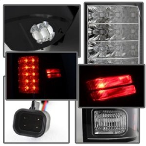 Ram 1500 LED Tail Lights - SPYDER - LED Model - Black - `13-`14