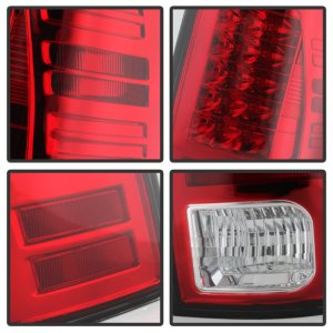 Dodge Ram 1500 Tail Lights - SPYDER - LED Model - Red Clear - `13-`14