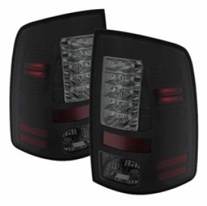 Dodge Ram 1500 LED Tail Lights - SPYDER - LED Model - Black Smoke - `13-`14