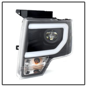 Ford F150 Headlights - SPYDER - Projector Light Bar DRL - Black - `09-`14