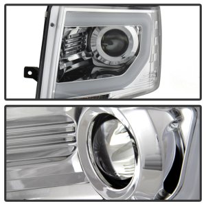 Ford F150 Headlight Set - SPYDER - Projector - Light Bar DRL - Factory Xenon Model - Chrome - `13-`14