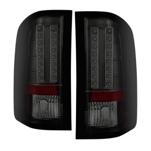 Chevrolet Silverado LED Tail Lights - SPYDER - Black Smoke - `07-`13