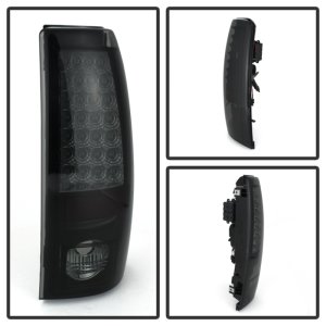 Chevrolet Silverado 1500 LED Tail Lights - SPYDER - Black Smoke - `99-`02