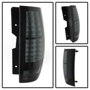 GMC Yukon Tail Lights - SPYDER - LED - Black Smoke - `07-`14