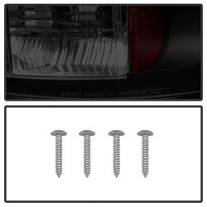 Dodge Ram 2500 Tail Lights - SPYDER - LED - Black Smoke - `03-`06