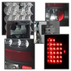 Dodge Ram 3500 Tail Lights - SPYDER - LED - Black Smoke - `03-`06
