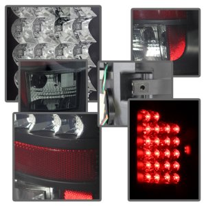 Dodge Ram 3500 Tail Lights - SPYDER - LED - Black Smoke - `03-`06