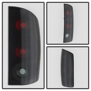 Dodge Ram 3500 Tail Lights - SPYDER - Euro Style - Black Smoke - `03-`06