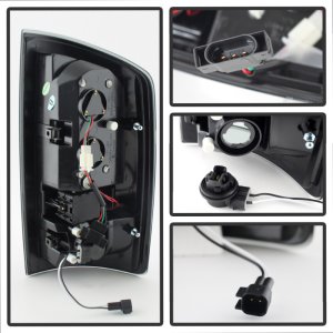 Dodge Ram 2500 LED Tail Lights - SPYDER - Black Smoke - `07-`09