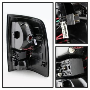 Dodge Ram 1500 Tail Lights - SPYDER - LED Tail Lights - Incandescent - Black Smoke - `09-`14