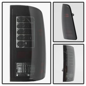 Dodge Ram 1500 Tail Lights - SPYDER - LED Tail Lights - Incandescent - Black Smoke - `09-`14