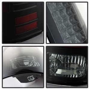 Dodge Ram 1500 Tail Lights - SPYDER - LED Tail Lights - Incandescent - Black Smoke - `09-`14