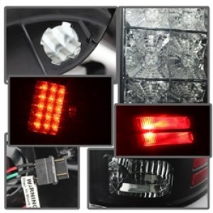 Dodge Ram 1500 Tail Lights - SPYDER - LED Tail Lights - Incandescent - Black Smoke - `09-`14