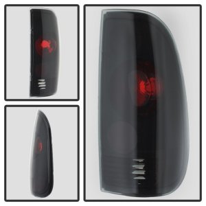 Ford F150 Tail Lights - SPYDER - Euro Style - Black Smoke - `97-`03