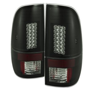 Ford F150 LED Tail Lights - SPYDER - Black Smoke - `97-`03