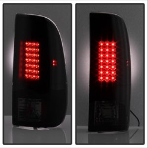 Ford F150 LED Tail Lights - SPYDER - Black Smoke - `97-`03