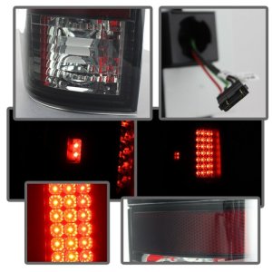 Ford F250 Super Duty LED Tail Lights - SPYDER - Black Smoke - `99-`07