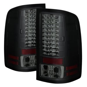 GMC Sierra LED Tail Lights - Rear - SPYDER - Black Smoke - `07-`13