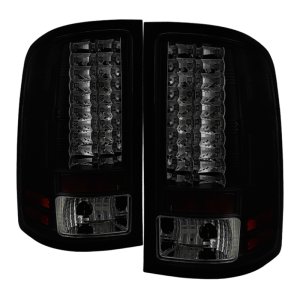 GMC Sierra LED Tail Lights - Rear - SPYDER - Black Smoke - `07-`13