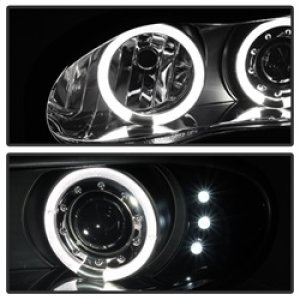 Chevrolet Camaro Headlights - SPYDER - Halo LED Projector - Black Smoke - `98-`02