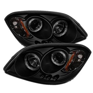 Chevrolet Cobalt Headlights - SPYDER - Projector LED Halo - Black Smoke - `05-`10