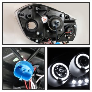 Chevrolet Cobalt Headlights - SPYDER - Projector LED Halo - Black Smoke - `05-`10 Chevrolet Cobalt Headlights - SPYDER - Projector LED Halo - Black Smoke - `05-`10