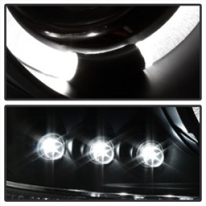 GMC Sierra 1500 Headlights - SPYDER - Halo LED Projector - Black Smoke - `99-`06