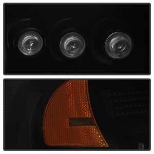 GMC Sierra 1500 Headlights - SPYDER - Halo LED Projector - Black Smoke - `99-`06