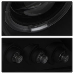 GMC Sierra 2500 Headlights - SPYDER - Halo LED Projector - Black Smoke - `99-`06