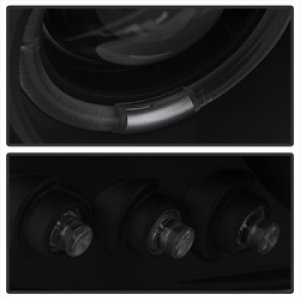 GMC Sierra 2500 Headlights - SPYDER - Halo LED Projector - Black Smoke - `99-`06