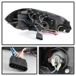 Chevrolet Impala Headlights - SPYDER - LED Halo Projector - Black Smoke - `06-`13