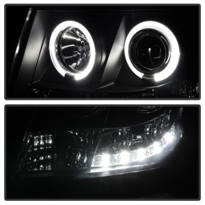Chevrolet Suburban 1500 Headlights - SPYDER - LED Halo Projector - Black Smoke - `07-`14