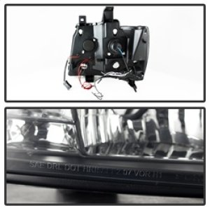 Chevrolet Suburban 1500 Headlights - SPYDER - LED Halo Projector - Black Smoke - `07-`14