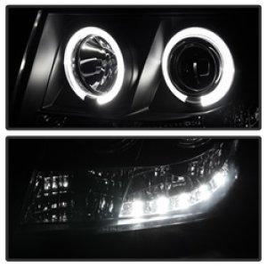 Chevrolet Suburban 1500 Headlights - SPYDER - LED Halo Projector - Black Smoke - `07-`14