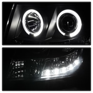 Chevrolet Suburban 1500 Headlights - SPYDER - LED Halo Projector - Black Smoke - `07-`14