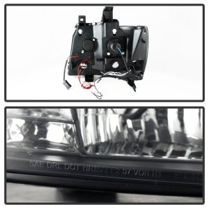 Chevrolet Suburban 1500 Headlights - SPYDER - LED Halo Projector - Black Smoke - `07-`14