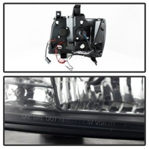 Chevrolet Suburban 1500 Headlights - SPYDER - LED Halo Projector - Black Smoke - `07-`14