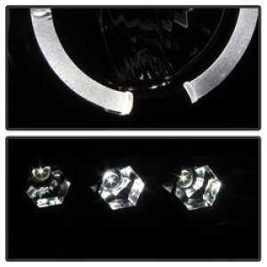 Dodge Ram 1500 Headlights - SPYDER - Projector LED Halo - Black Smoke - `02-`05