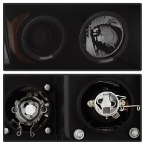 Dodge Ram 1500 Headlights - SPYDER - Projector LED Halo - Black Smoke - `02-`05