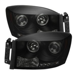 Dodge Ram 1500 Headlights - SPYDER - LED Halo Projector - Black Smoke - `06-`08