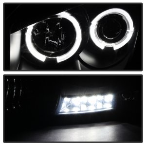 Dodge Ram 1500 Headlights - SPYDER - LED Halo Projector - Black Smoke - `06-`08