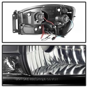 Dodge Ram 1500 Headlights - SPYDER - LED Halo Projector - Black Smoke - `06-`08
