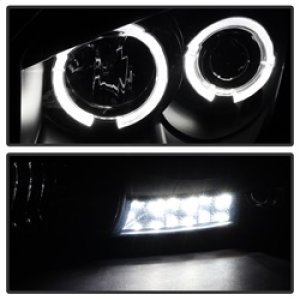 Dodge Ram 1500 Headlights - SPYDER - LED Halo Projector - Black Smoke - `06-`08