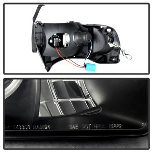 Dodge Ram 1500 Headlights - SPYDER - LED Halo Projector - Black Smoke - `94-`01