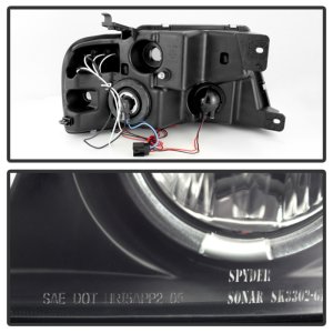 Ford F150 Headlights - SPYDER - Version 2 LED Halo - Black Smoke - `04-`08