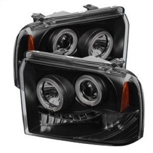Ford F350 Headlights - SPYDER - Projector LED Halo - Black Smoke - `05-`07 Ford F350 Headlights - SPYDER - Projector LED Halo - Black Smoke - `05-`07