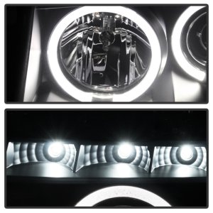 Nissan Titan Headlights - SPYDER - Projector LED Halo - Black Smoke - `04-`14