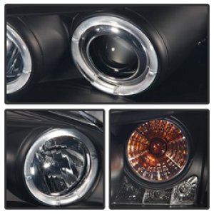 Pontiac G6 Headlights - SPYDER - Projector LED Halo - Black Smoke - `05-`08